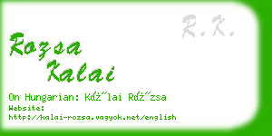 rozsa kalai business card